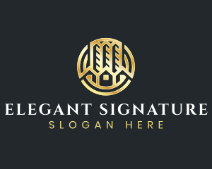 Elegant Real Estate Developer logo design