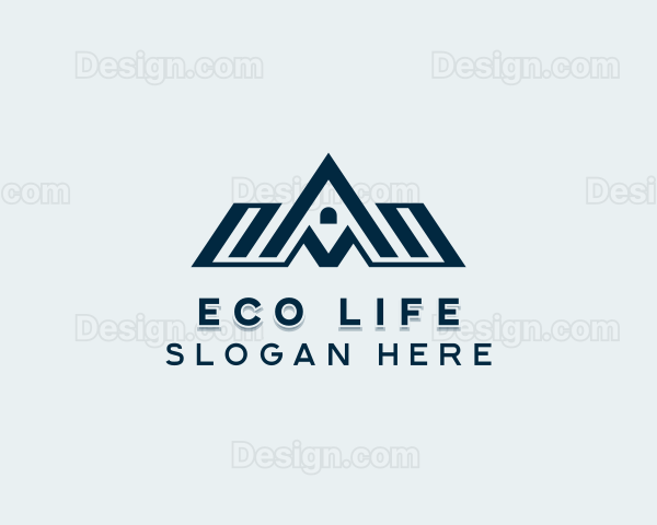 Roofing Builder Contractor Logo