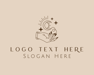 Magical Fortune Teller Hand logo