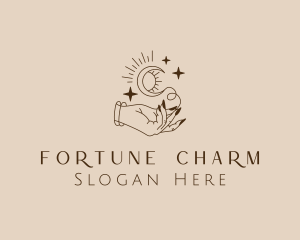 Magical Fortune Teller Hand logo design