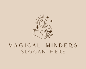 Magical Fortune Teller Hand logo design