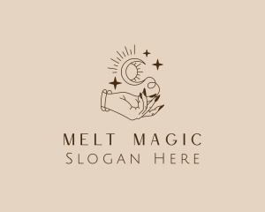 Magical Fortune Teller Hand logo design