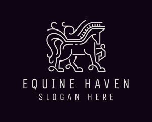 Silver Horse Equine logo design