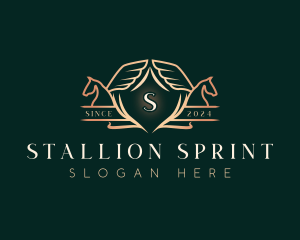 Luxury Pegasus Stallion logo design