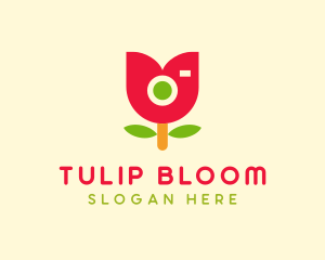 Cute Tulip Camera logo design