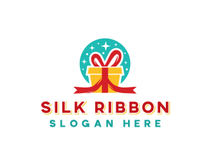 Gift Present Ribbon logo design