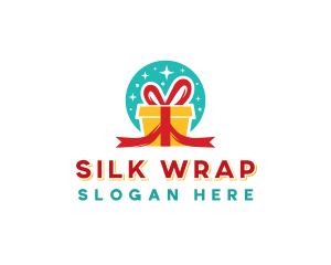 Gift Present Ribbon logo design