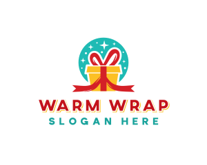 Gift Present Ribbon logo design