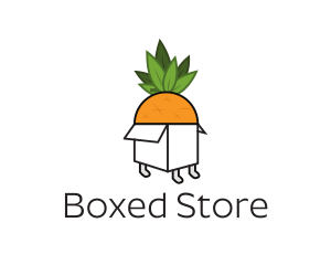 Pineapple Fruit Box logo design