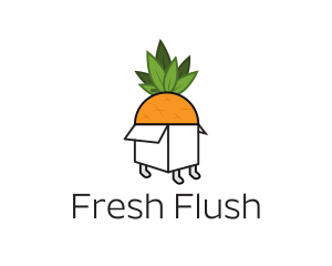 Pineapple Fruit Box logo design