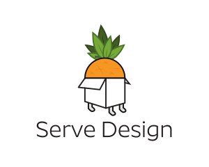 Pineapple Fruit Box logo design