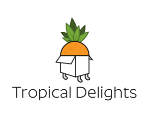 Pineapple Fruit Box logo design