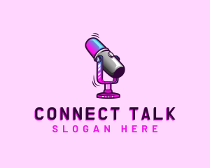 Microphone Podcast Multimedia logo design
