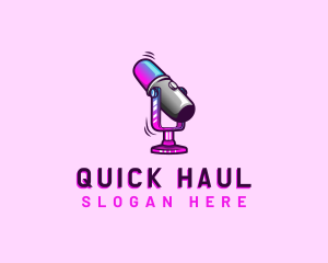 Microphone Podcast Multimedia logo design