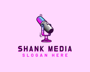 Microphone Podcast Multimedia logo design