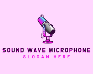 Microphone Podcast Multimedia logo design