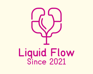 Wine Liquid Glass logo design