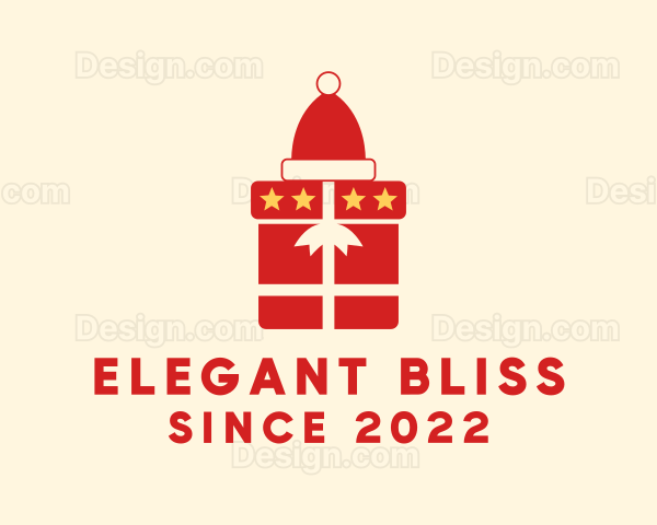 Santa Hat Gift Logo
