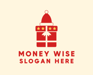 Santa Hat Gift Logo