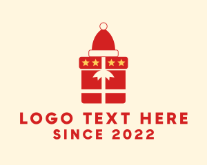 Gift - Santa Hat Gift logo design