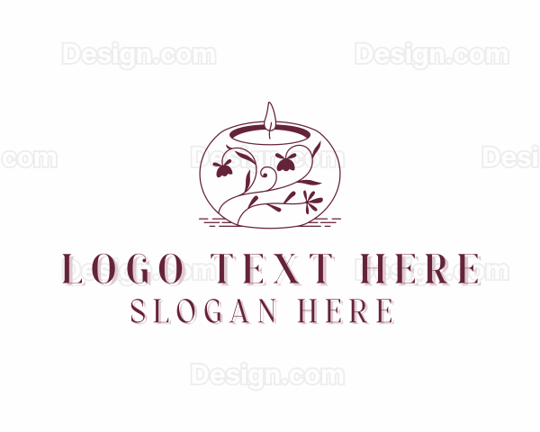 Floral Candle Decor Logo