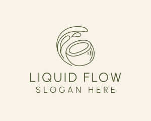 Coconut Oil Liquid logo design