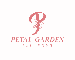 Floral Garden Letter P  logo design