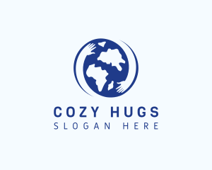 Hand Hug Earth Institution logo design