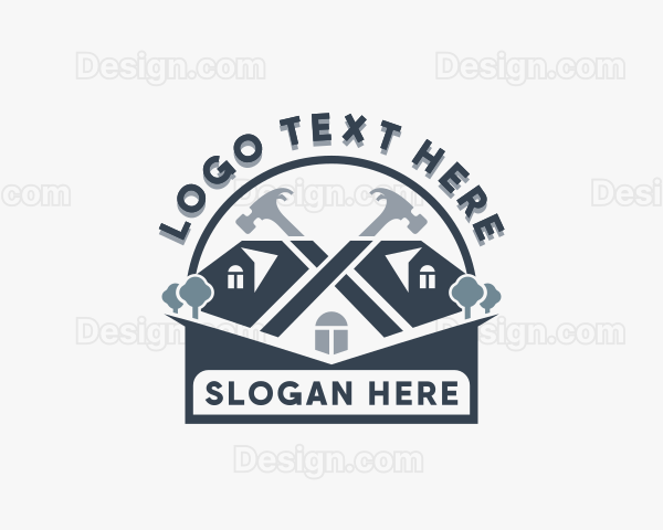 House Roofing Repair Logo