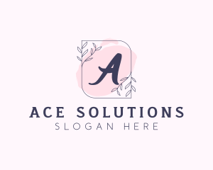 Organic Beauty Cosmetics Letter logo design