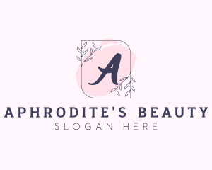 Organic Beauty Cosmetics Letter logo design