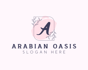 Organic Beauty Cosmetics Letter logo design