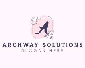 Organic Beauty Cosmetics Letter logo design