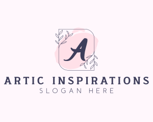 Organic Beauty Cosmetics Letter logo design