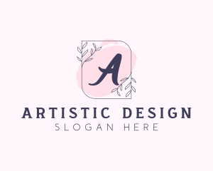 Organic Beauty Cosmetics Letter logo design