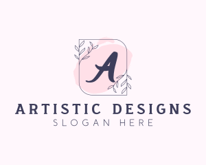 Organic Beauty Cosmetics Letter logo design