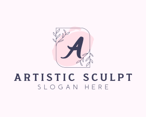 Organic Beauty Cosmetics Letter logo design