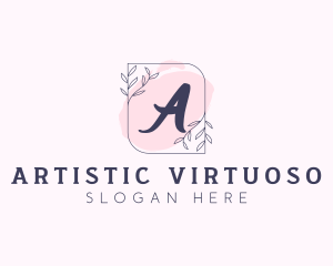 Organic Beauty Cosmetics Letter logo design