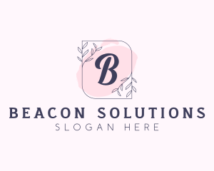 Organic Beauty Cosmetics Letter logo design