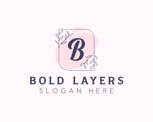 Organic Beauty Cosmetics Letter logo design