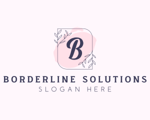 Organic Beauty Cosmetics Letter logo design