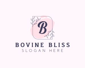 Organic Beauty Cosmetics Letter logo design