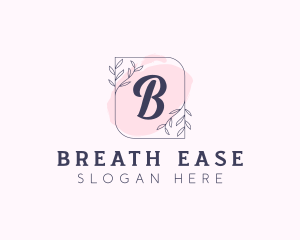 Organic Beauty Cosmetics Letter logo design