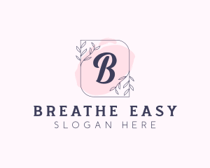 Organic Beauty Cosmetics Letter logo design