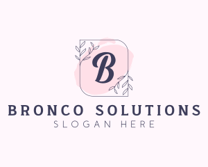 Organic Beauty Cosmetics Letter logo design