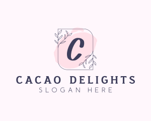 Organic Beauty Cosmetics Letter logo design