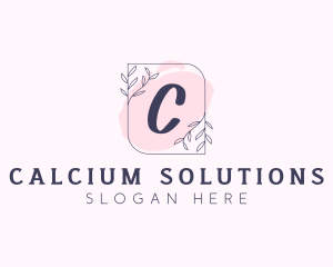 Organic Beauty Cosmetics Letter logo design