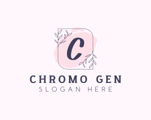 Organic Beauty Cosmetics Letter logo design