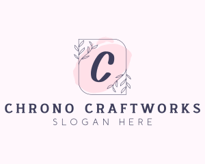 Organic Beauty Cosmetics Letter logo design