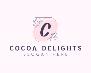 Organic Beauty Cosmetics Letter logo design